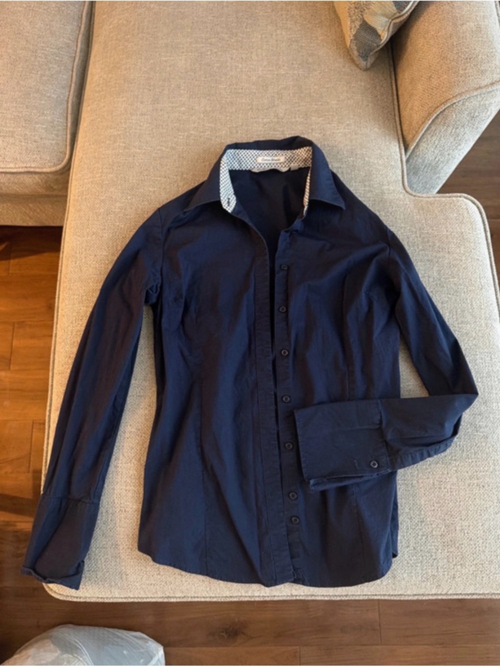 Classic Women's Navy Button-Down Shirt